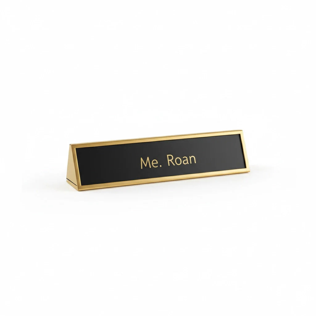Brass Name Plate for Desk