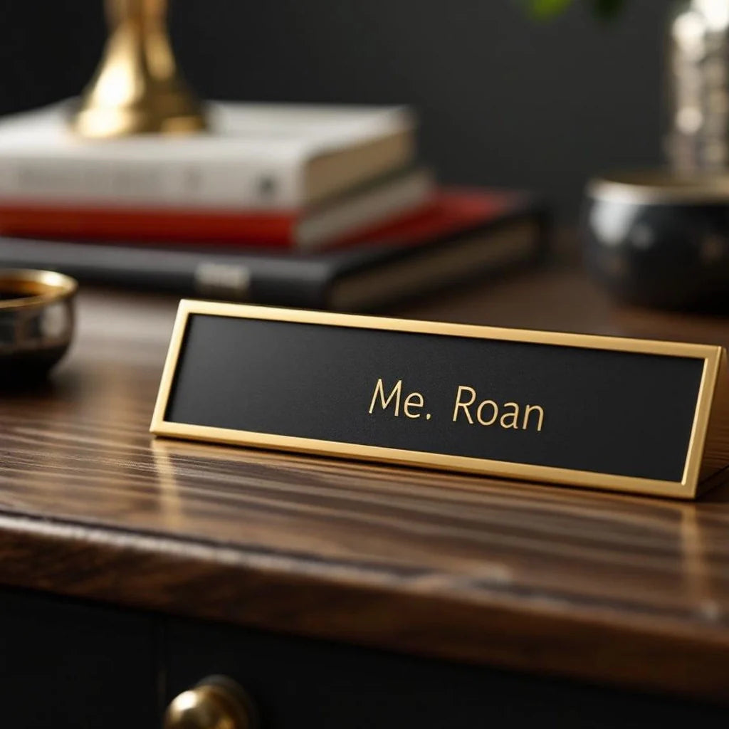 Brass Name Plate for Desk