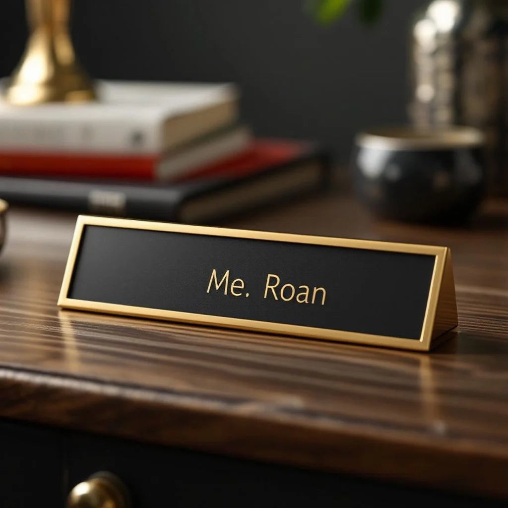Brass Name Plate for Desk