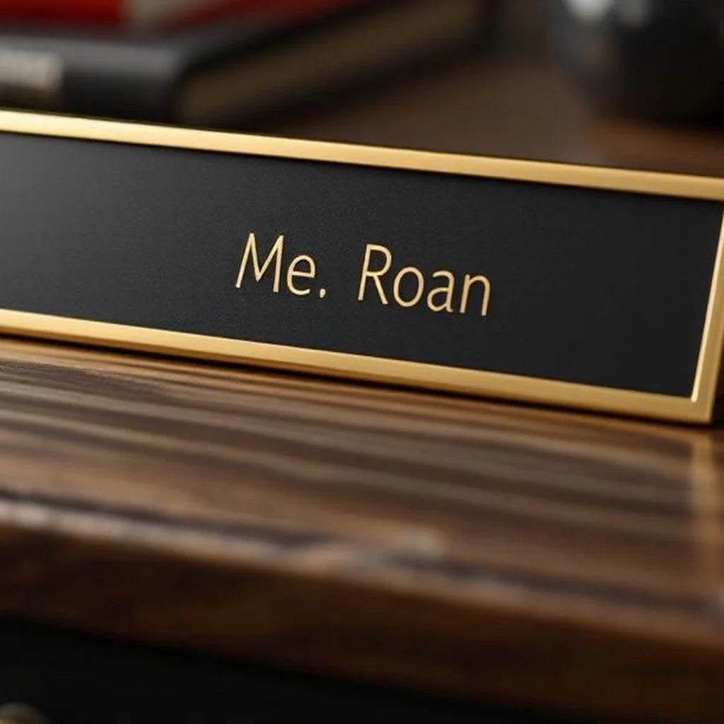 Brass Name Plate for Desk