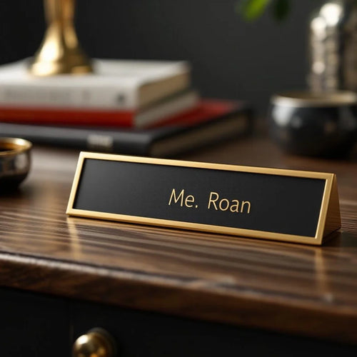 Brass Name Plate for Desk