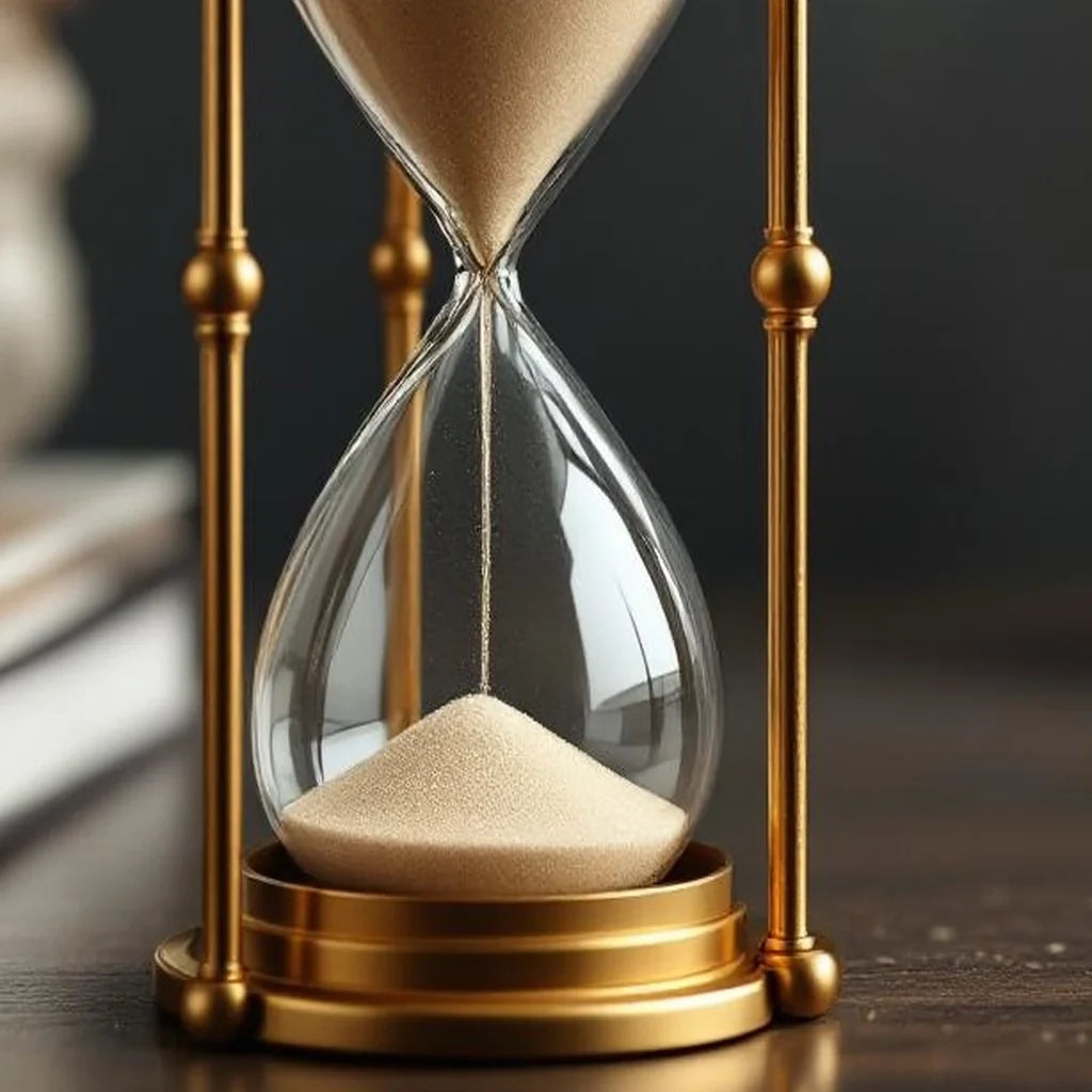 Brass Tone Hourglass Timer