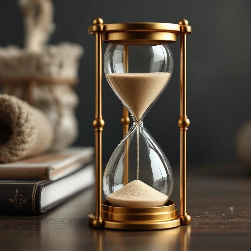 Brass Tone Hourglass Timer