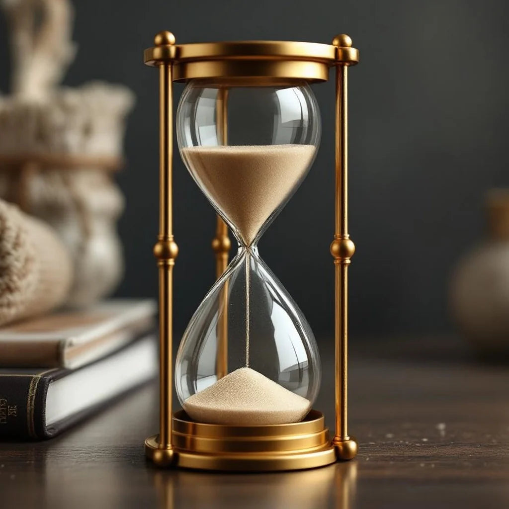 Brass Tone Hourglass Timer