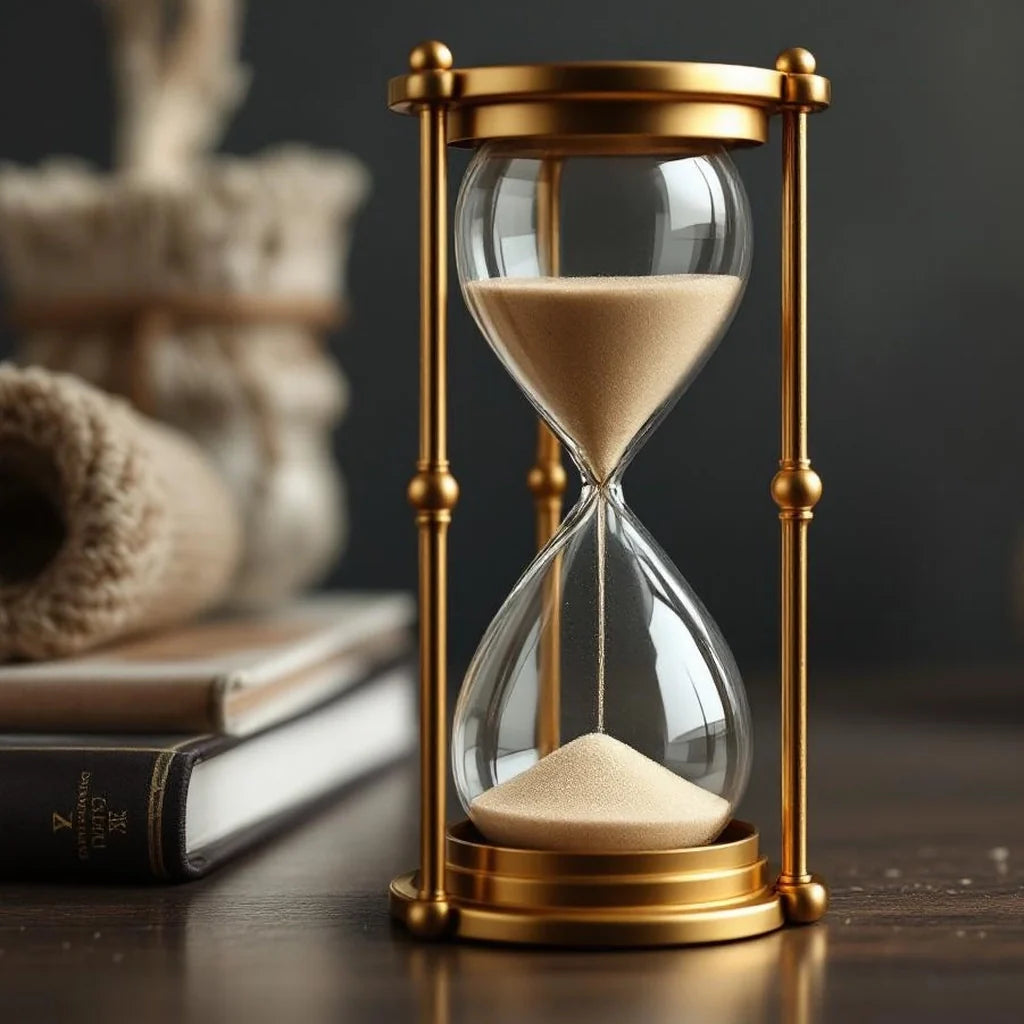 Brass Tone Hourglass Timer
