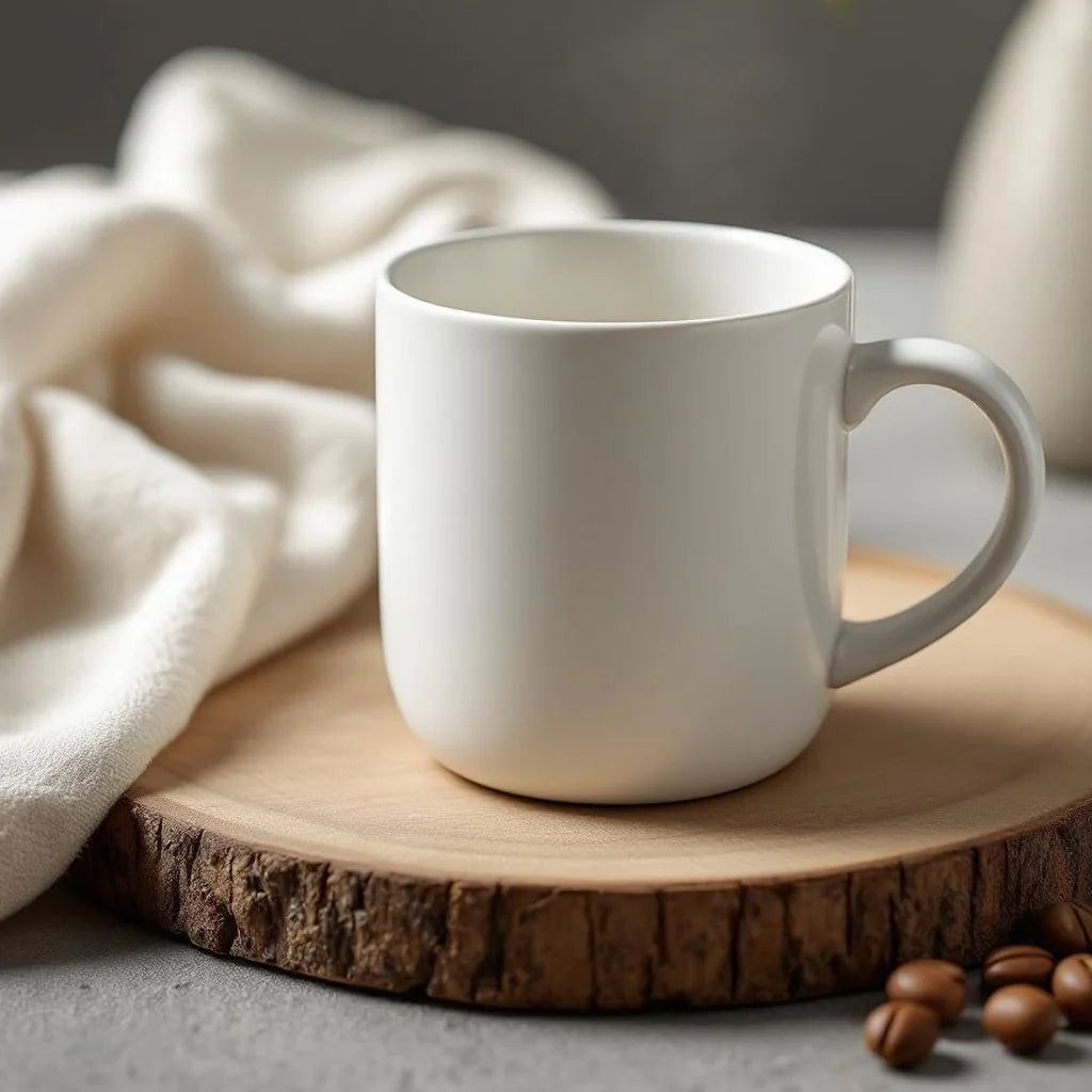 Ceramic Mug Set in Matte White