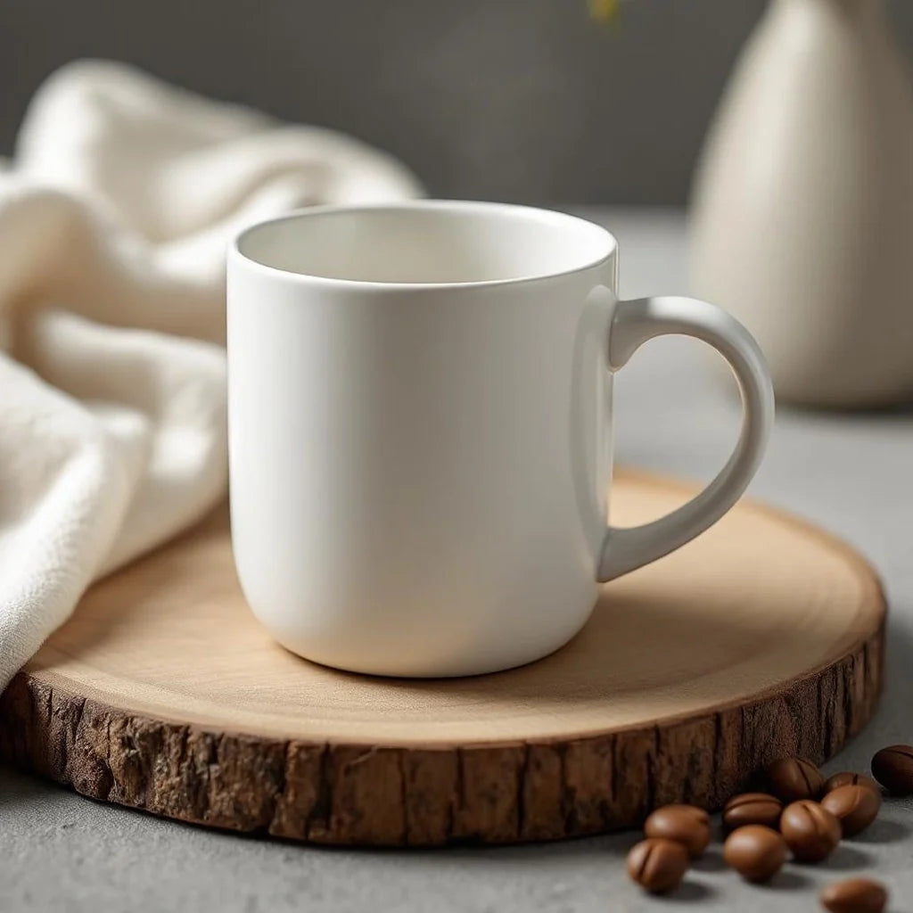 Ceramic Mug Set in Matte White
