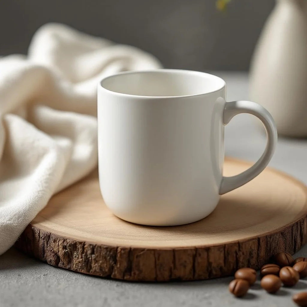 Ceramic Mug Set in Matte White