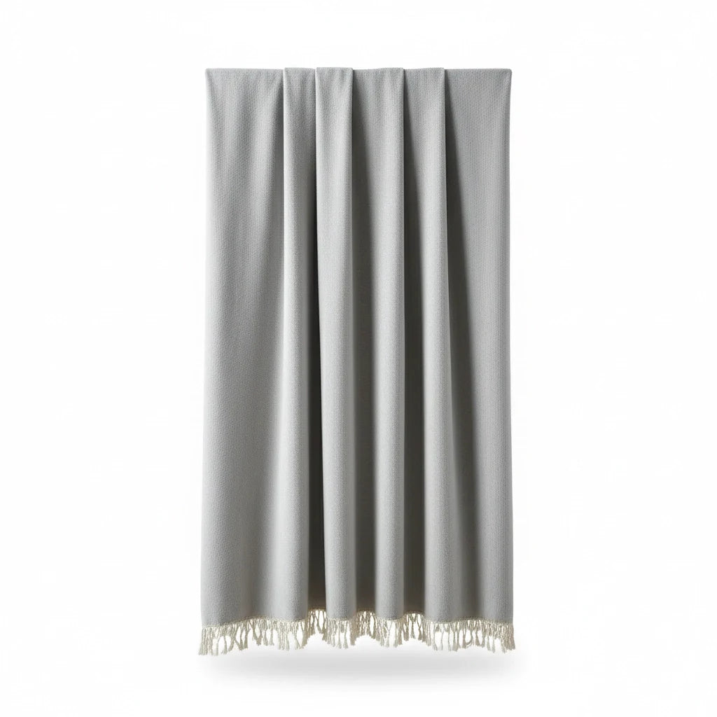 Cotton Throw Blanket with Fringe