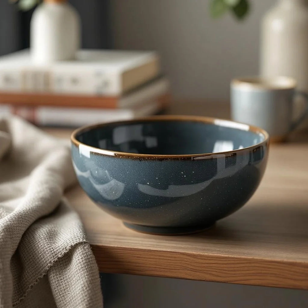 Decorative Ceramic Bowl with Speckle Glaze