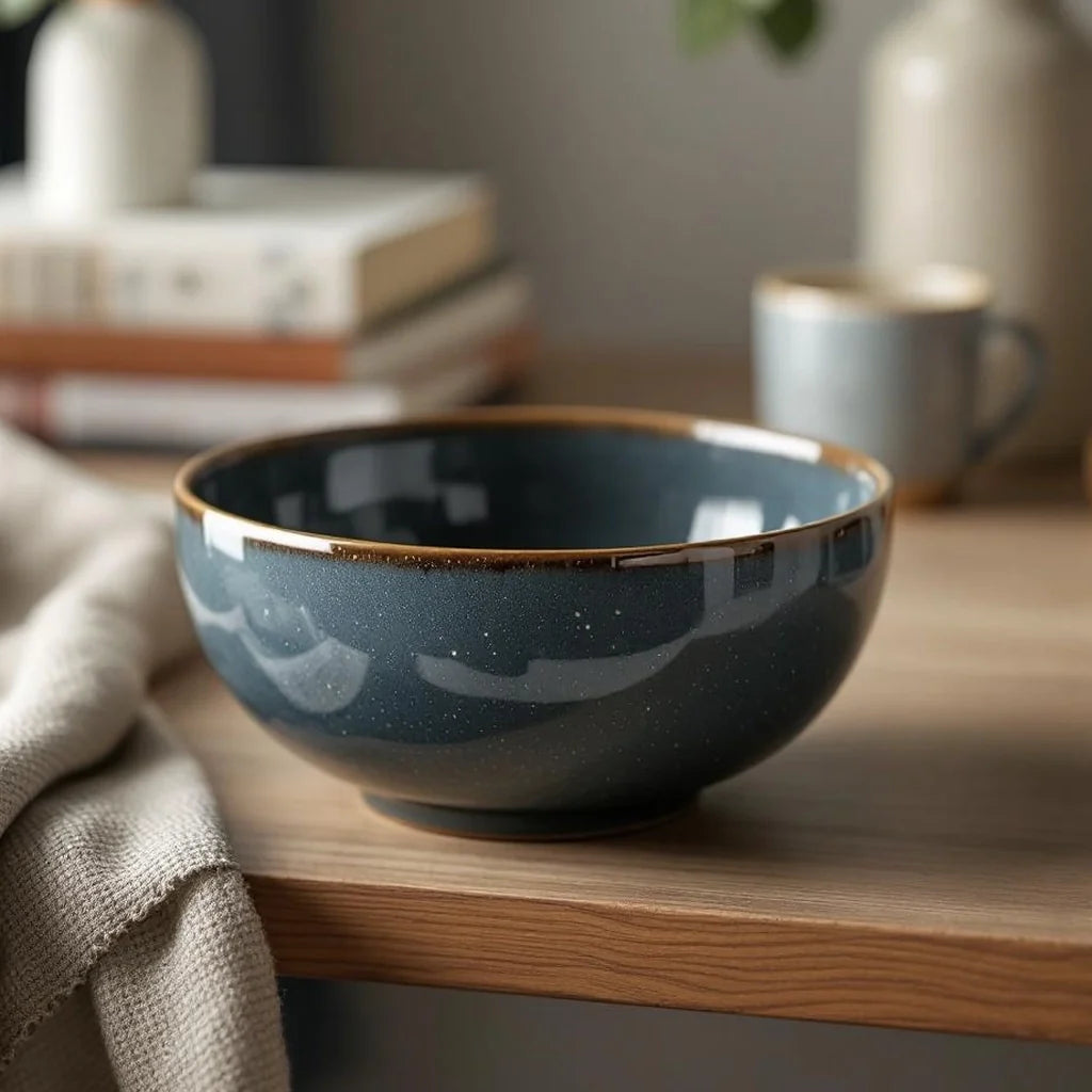 Decorative Ceramic Bowl with Speckle Glaze