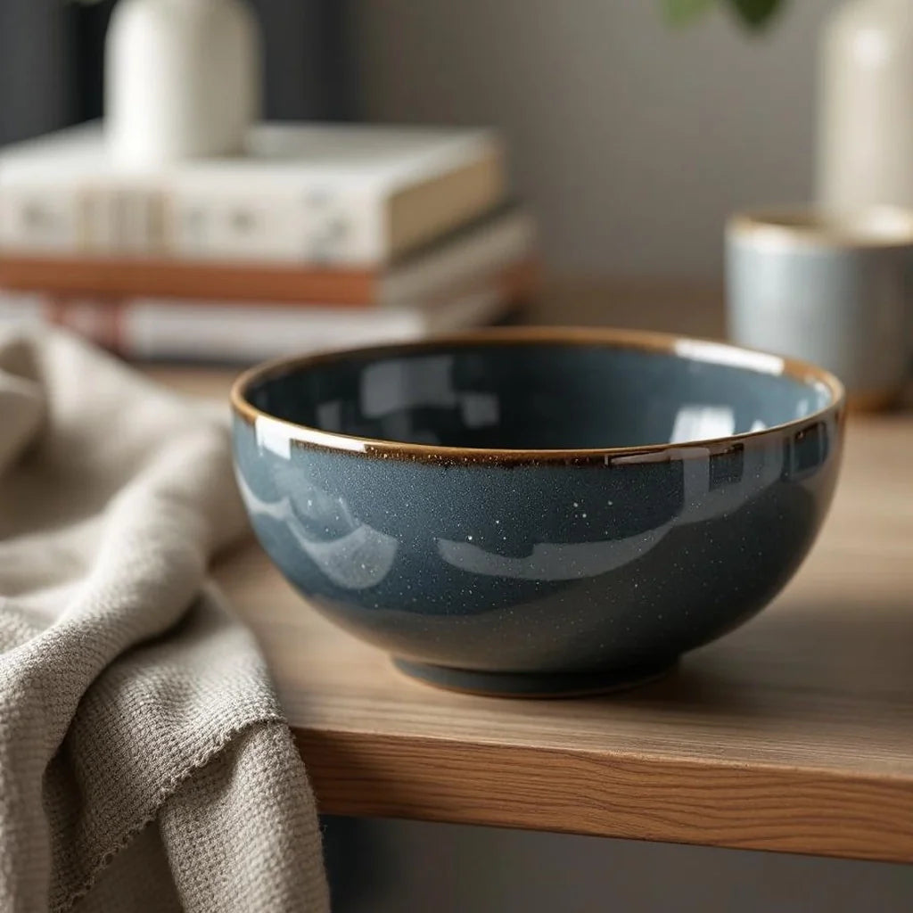 Decorative Ceramic Bowl with Speckle Glaze