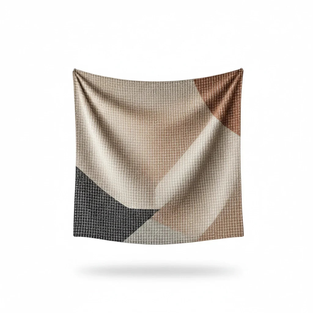 Decorative Tapestry with Geometric Weave