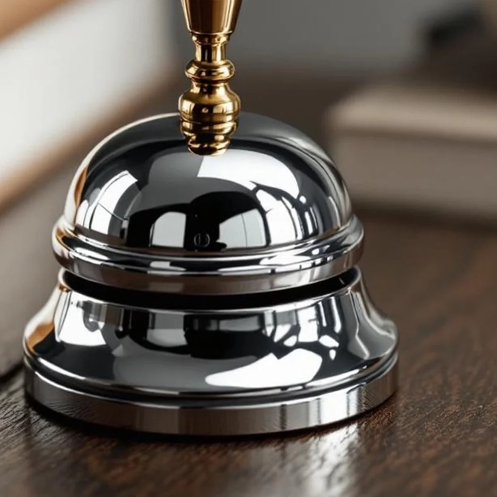 Desk Call Bell in Polished Chrome