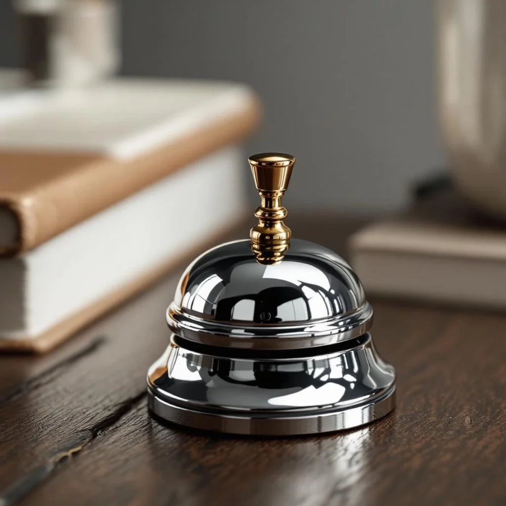 Desk Call Bell in Polished Chrome