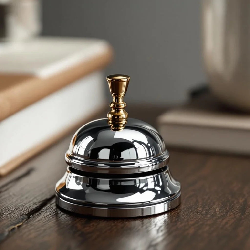 Desk Call Bell in Polished Chrome