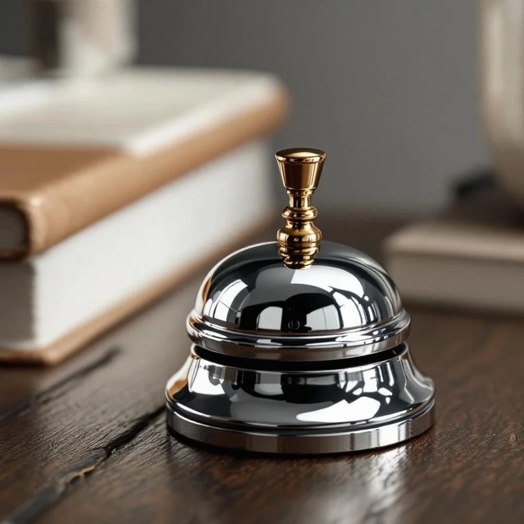 Desk Call Bell in Polished Chrome