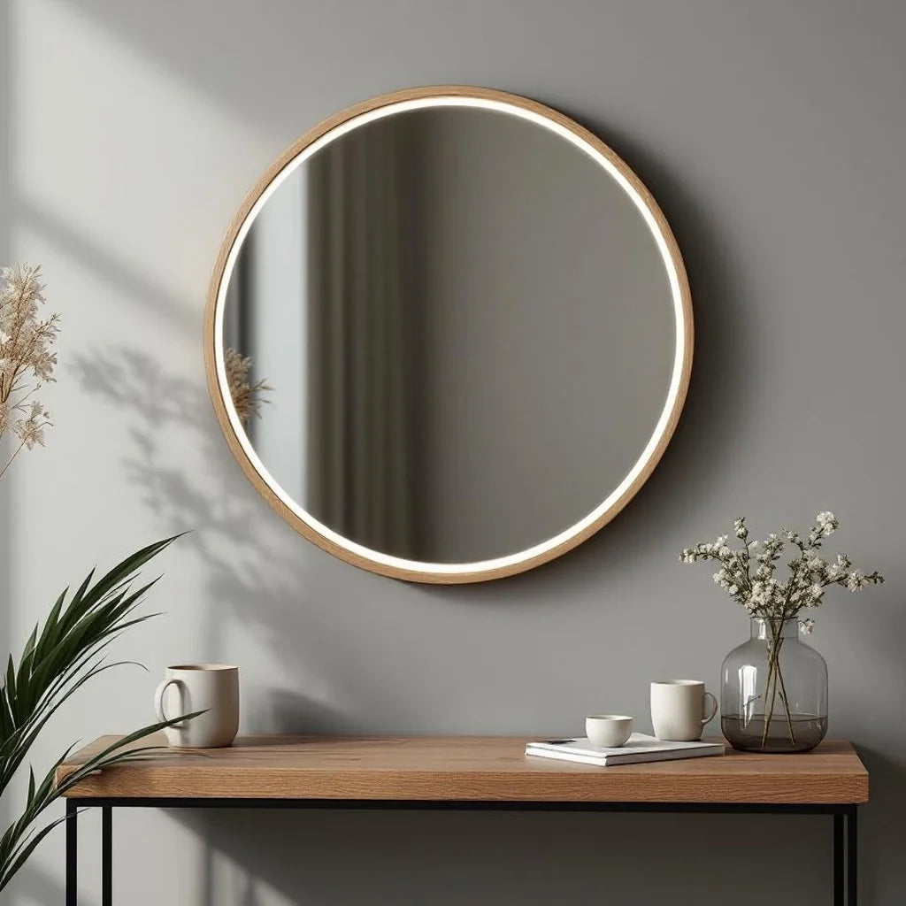 Framed Minimalist Mirror with Rounded Corners