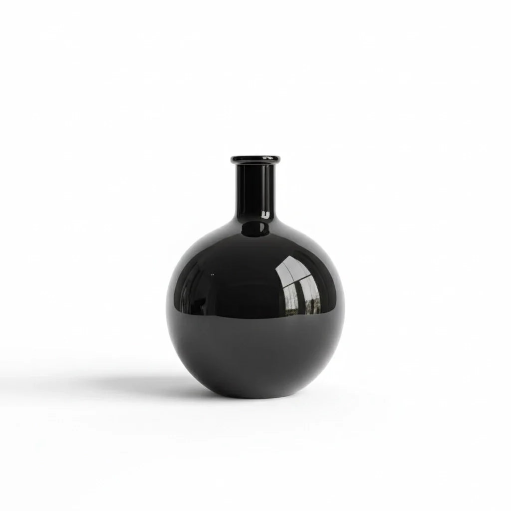 Handblown Glass Decorative Bottle Trio