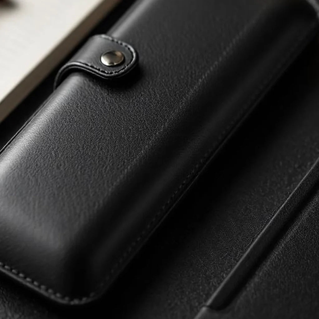 Leather Look Pen & Pencil Case