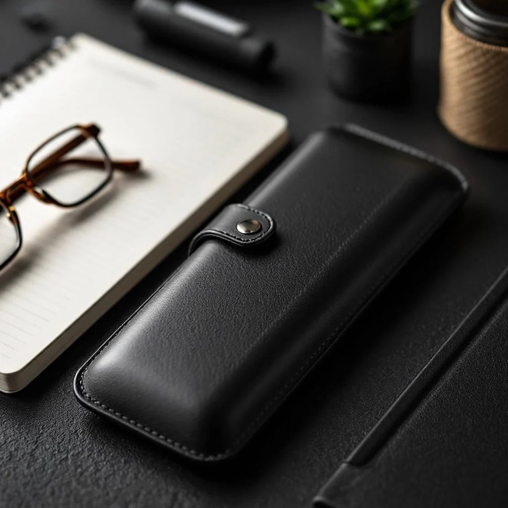 Leather Look Pen & Pencil Case