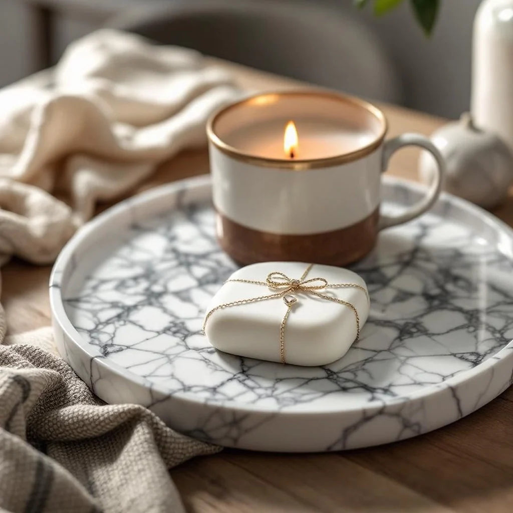 Marble Pattern Decorative Tray