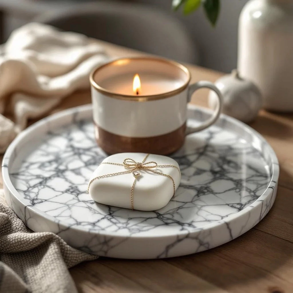 Marble Pattern Decorative Tray