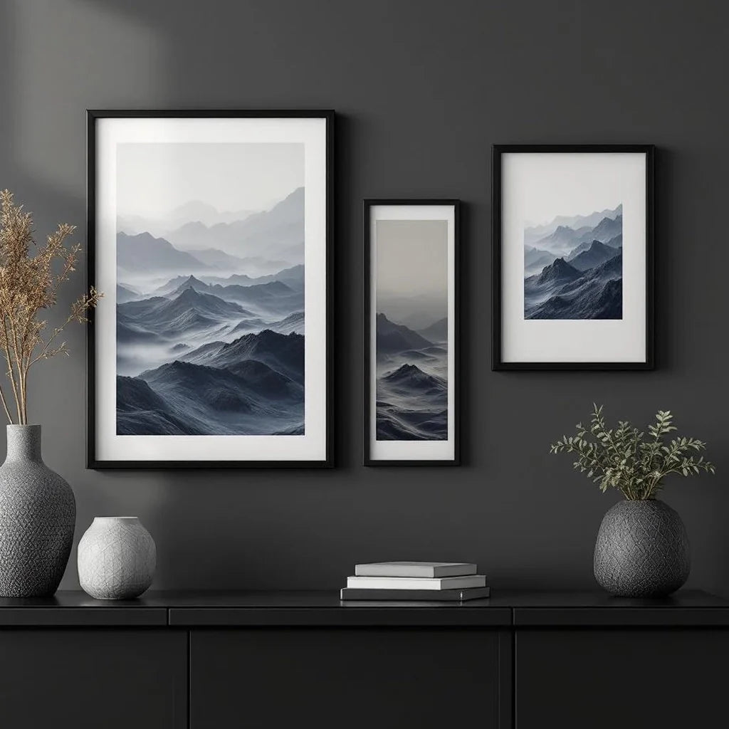 Matte Black Picture Frame Set