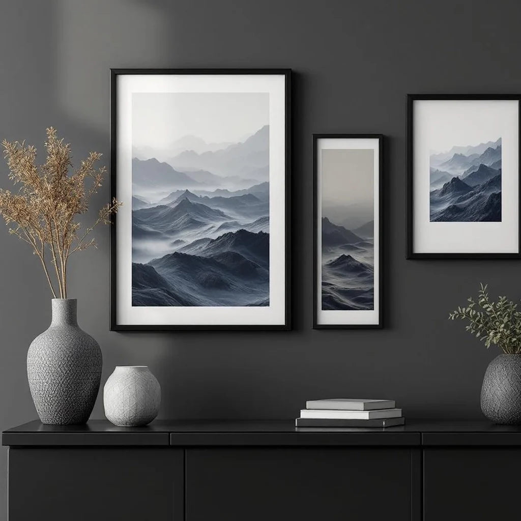 Matte Black Picture Frame Set