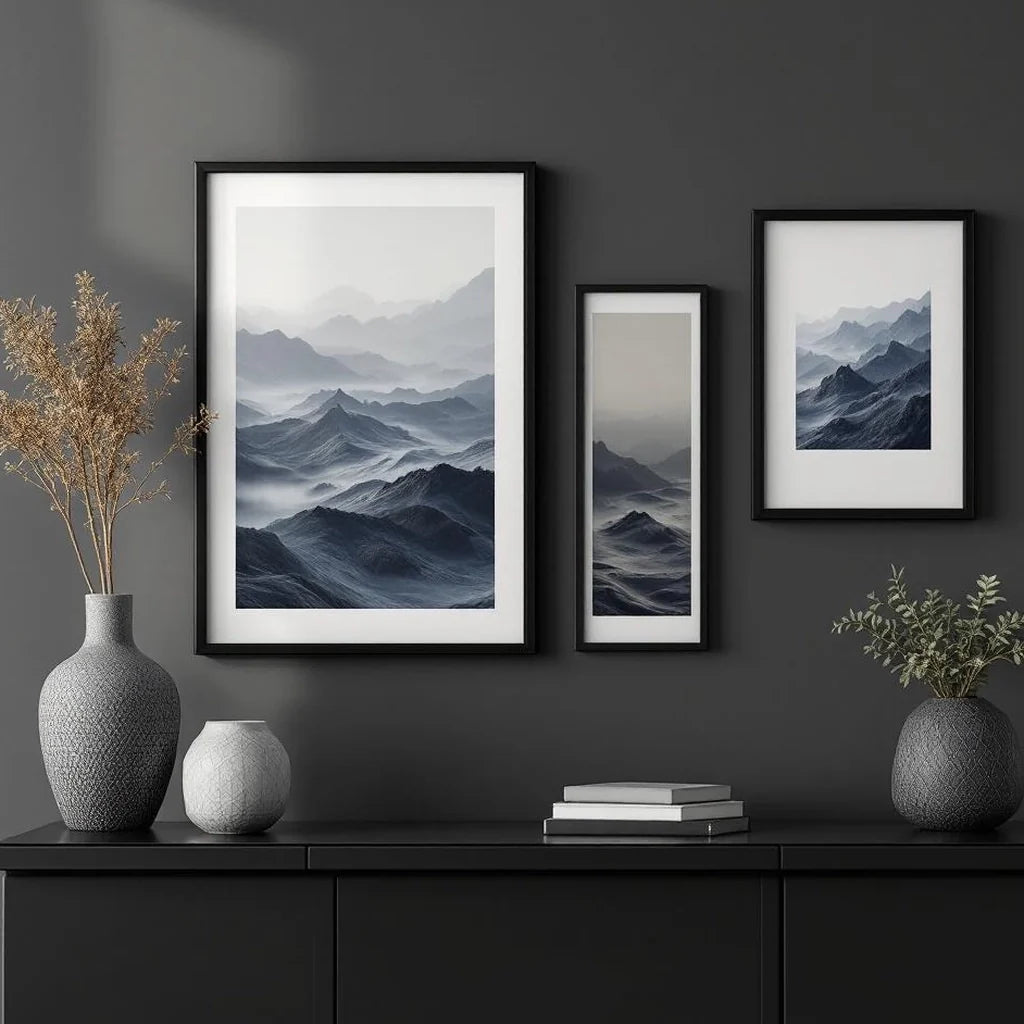 Matte Black Picture Frame Set