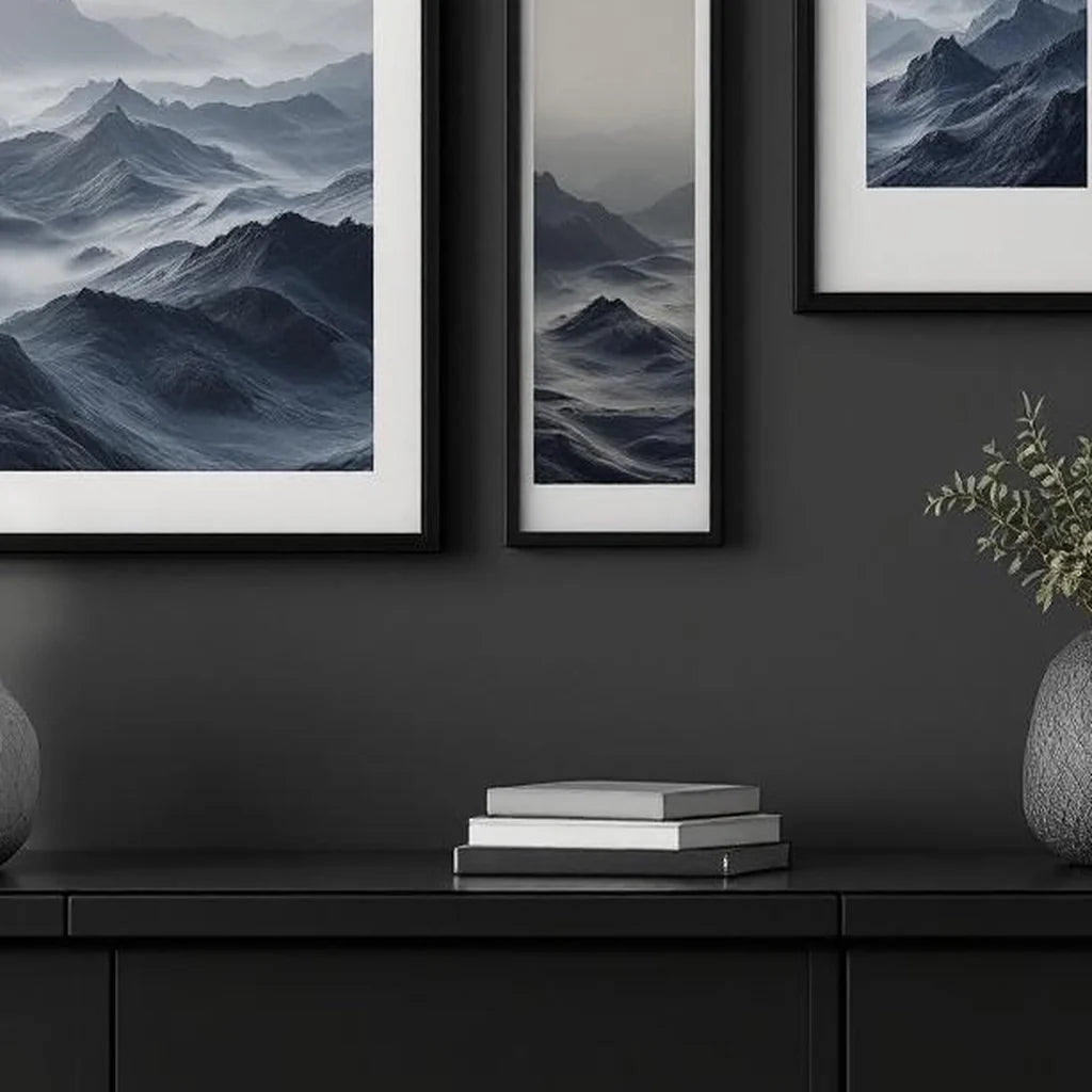 Matte Black Picture Frame Set