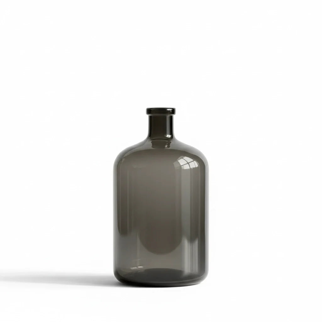 Smoked Glass Decorative Bottle